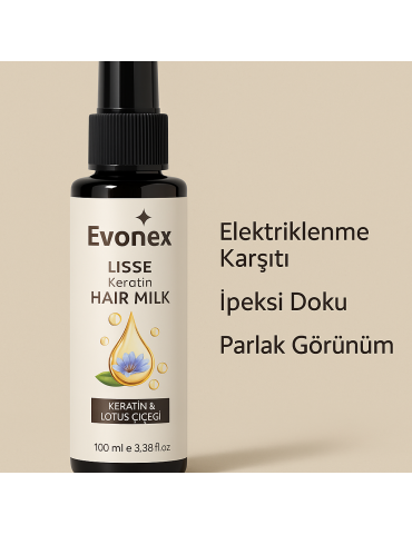 Keratinli Saç Bakım Sütü – Evonex Lisse